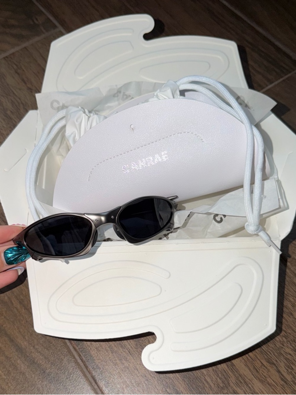 Canrae JACQUES Black Lenses / Metal Frame Sunglasses